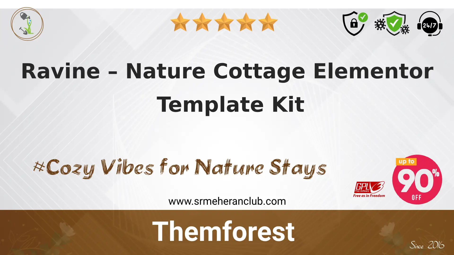 Ravine – Nature Cottage Elementor Template Kit