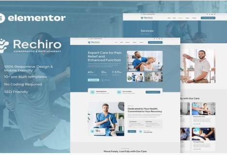 Product Image - Rechiro – Chiropractic & Physiotherapy Elementor Template Kit