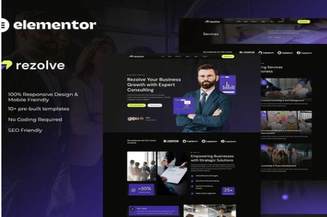 Product Image - Rezolve – Business Consulting Elementor Template Kit