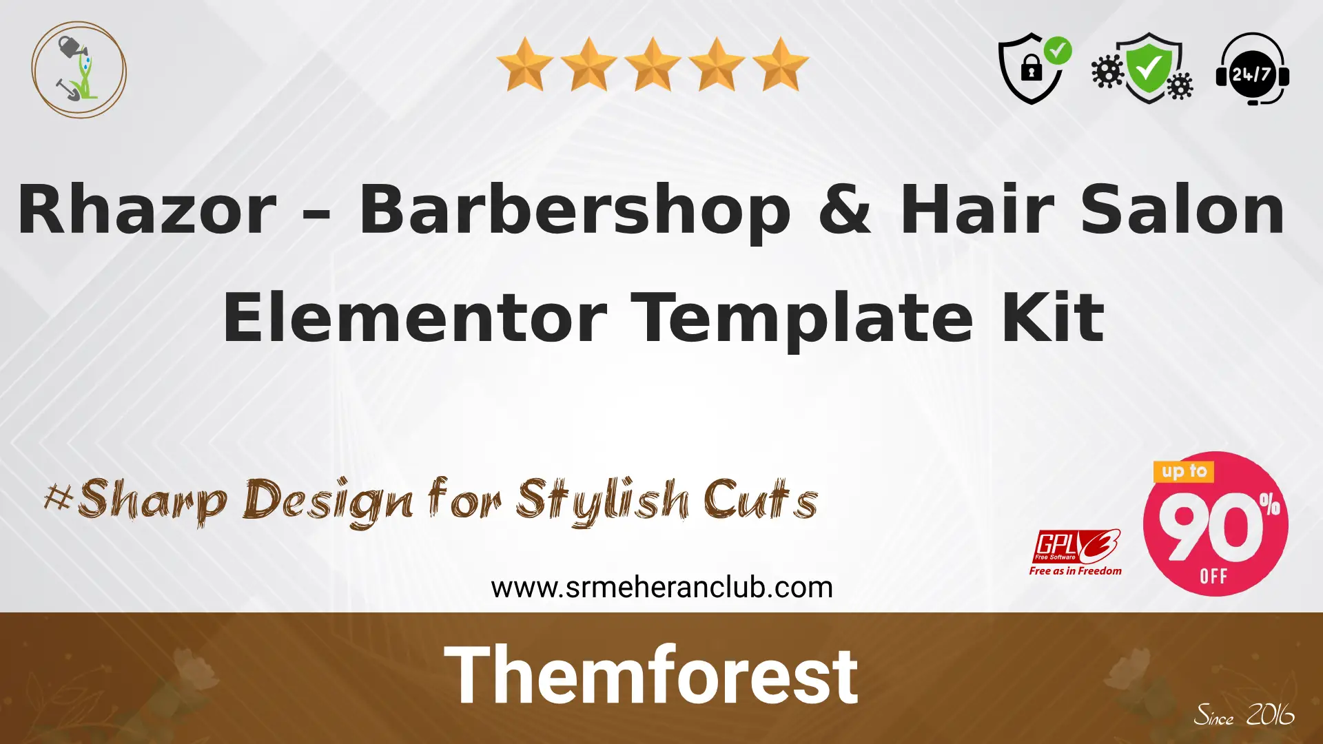 Rhazor – Barbershop & Hair Salon Elementor Template Kit