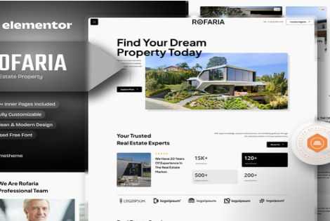 Product Image - Rofaria – Real Estete Property Elementor Template Kit