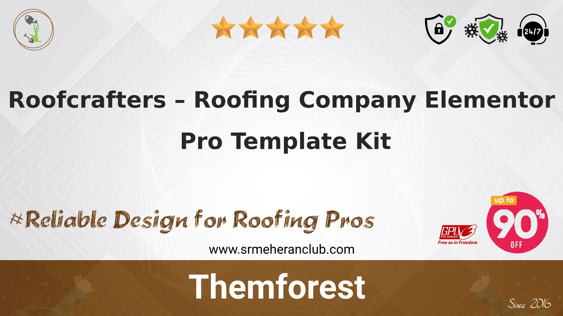 Roofcrafters – Roofing Company Elementor Pro Template Kit