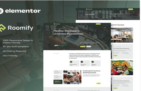 Product Image - Roomify – Coworking Creative Space Elementor Template Kit