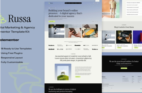 Product Image - Russa – Digital Marketing & Agency Elementor Template Kit