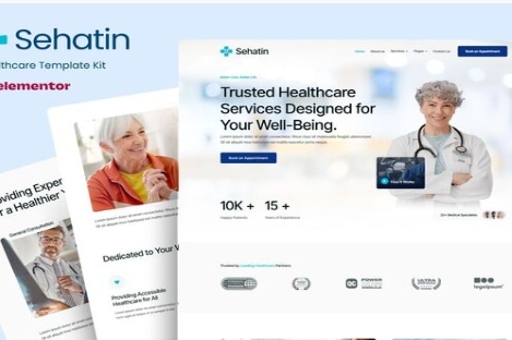 Product Image - Sehatin – Health Care Service Elementor Template Kit Product Image - Sehatin – Health Care Service Elementor Template Kit