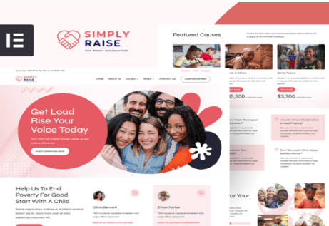 Product Image - SimplyRise – Charity & Donation Elementor Template Kit Product Image - SimplyRise – Charity & Donation Elementor Template Kit