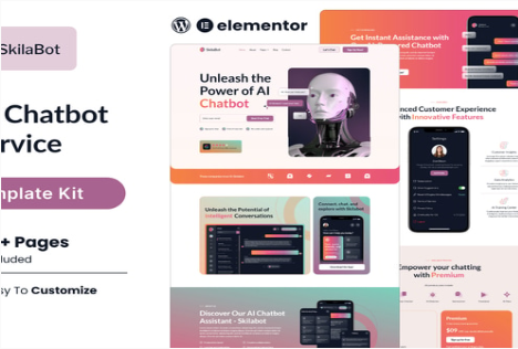 Product Image - Skilabot – AI Chatbot Service Elementor Template Kit