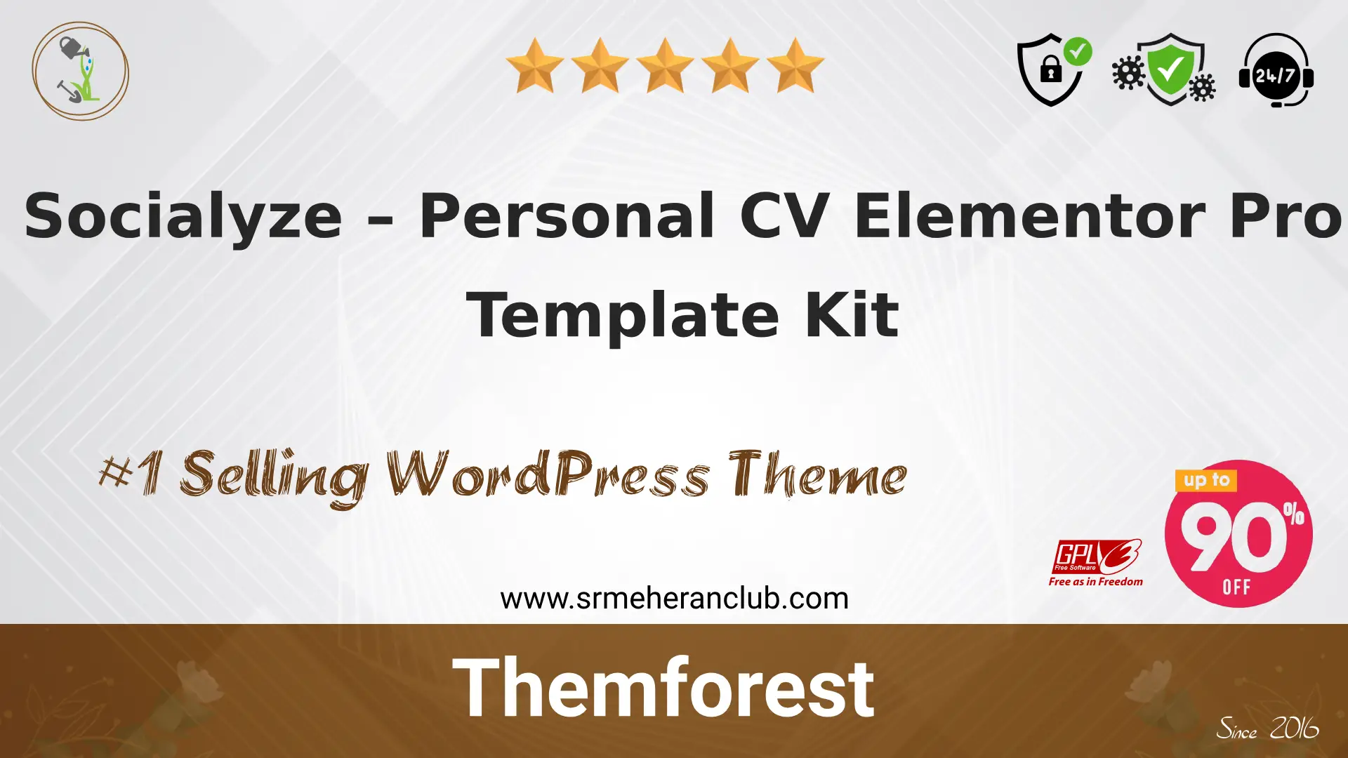 Socialyze – Personal CV Elementor Pro Template Kit