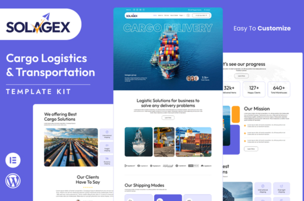 Product Image - Solagex – Logistics & Transportation Elementor Template Kit