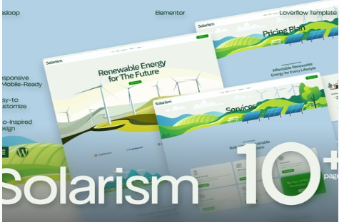 Product Image - Solarism – Green Energy Business & Services Elementor Template Kit