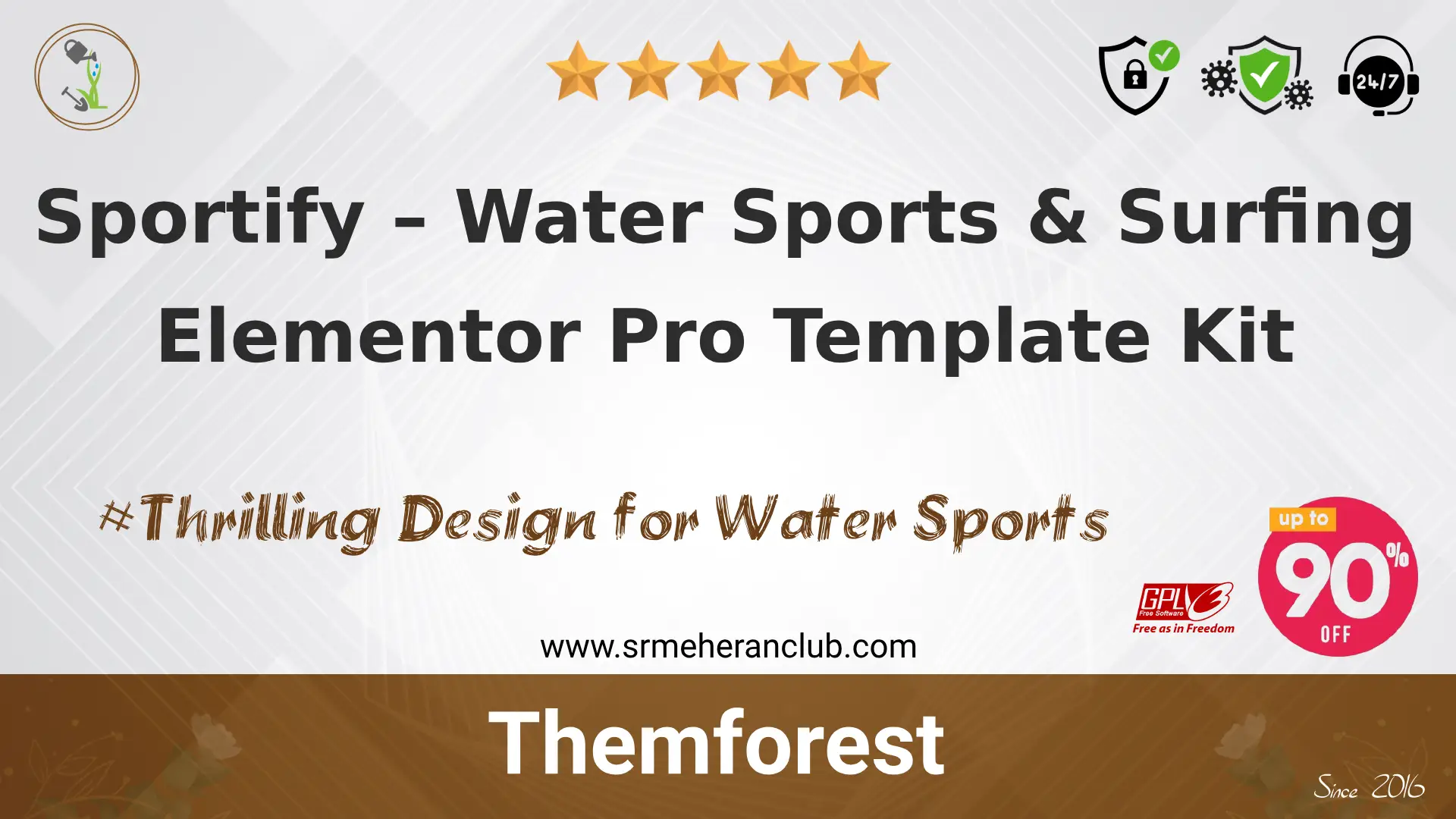Sportify – Water Sports & Surfing Elementor Pro Template Kit — Elementor Kit by Themeforest