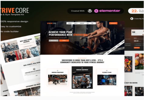 Product Image - StriveCore – Fitness & Gym Elementor Template Kit Product Image - StriveCore – Fitness & Gym Elementor Template Kit
