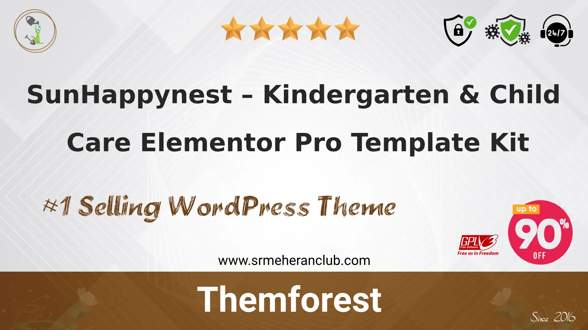 SunHappynest – Kindergarten & Child Care Elementor Pro Template Kit
