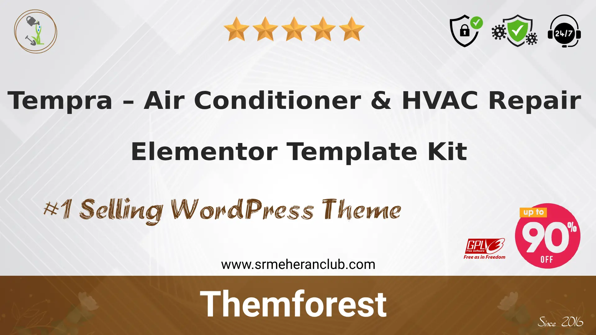 Tempra – Air Conditioner & HVAC Repair Elementor Template Kit
