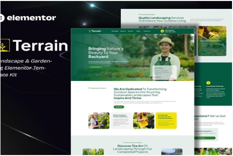 Product Image - Terrain – Landscape & Gardening Elementor Template Kit