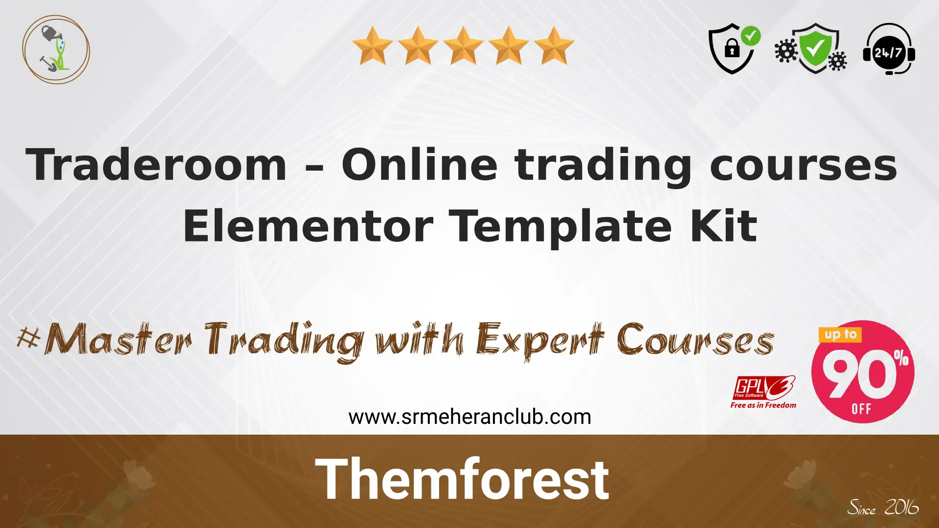 Traderoom – Online trading courses Elementor Template Kit