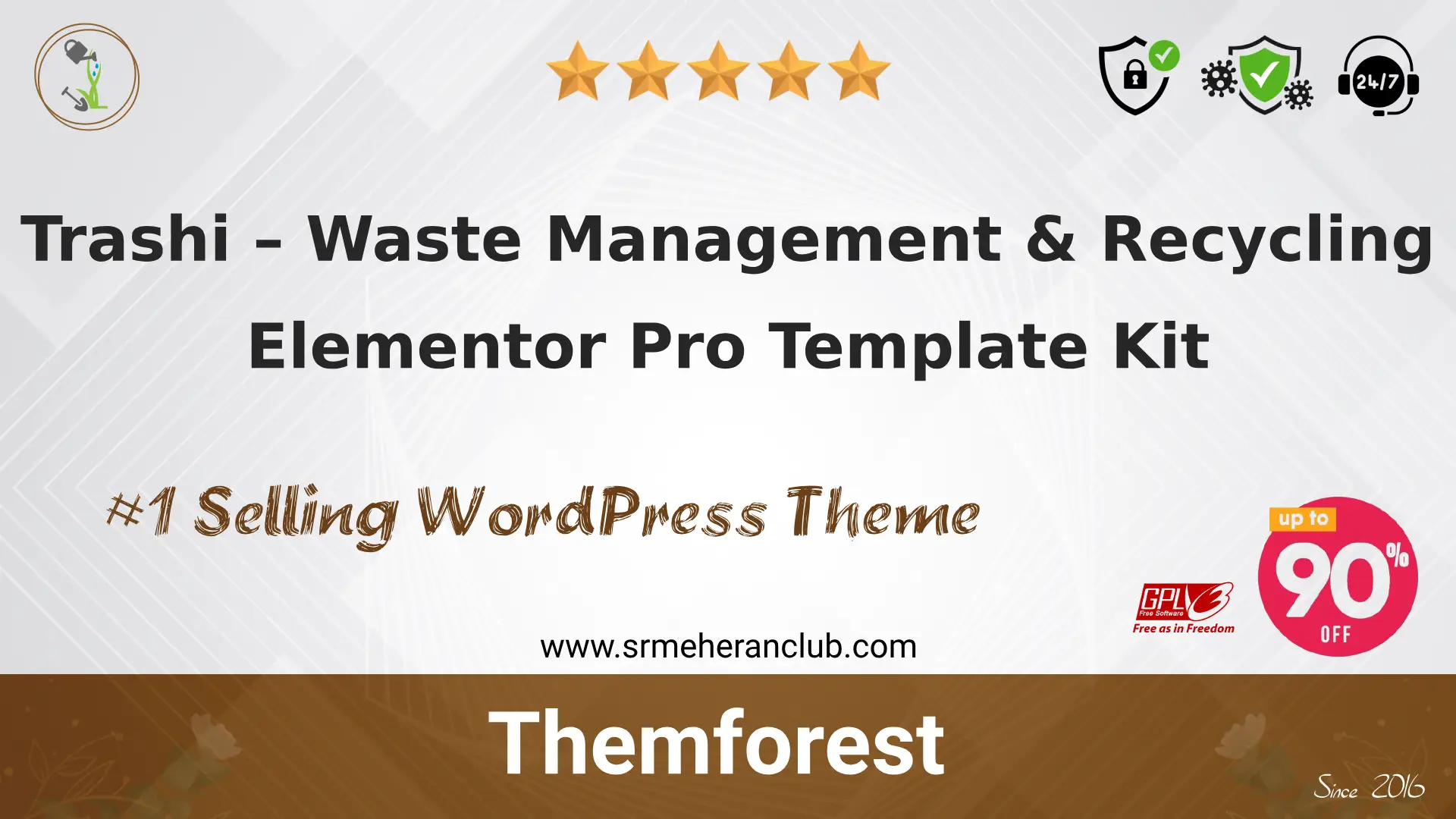 Trashi – Waste Management & Recycling Elementor Pro Template Kit