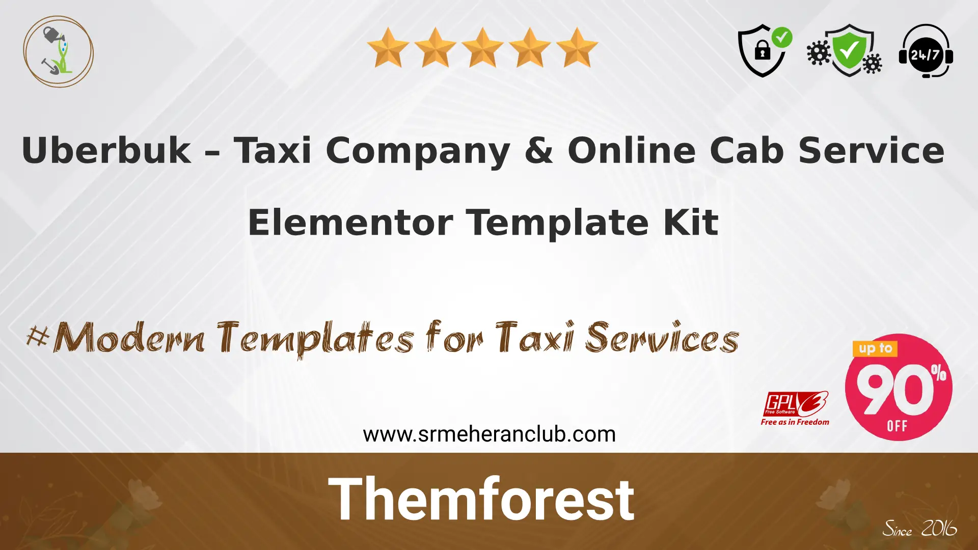 Uberbuk – Taxi Company & Online Cab Service Elementor Template Kit