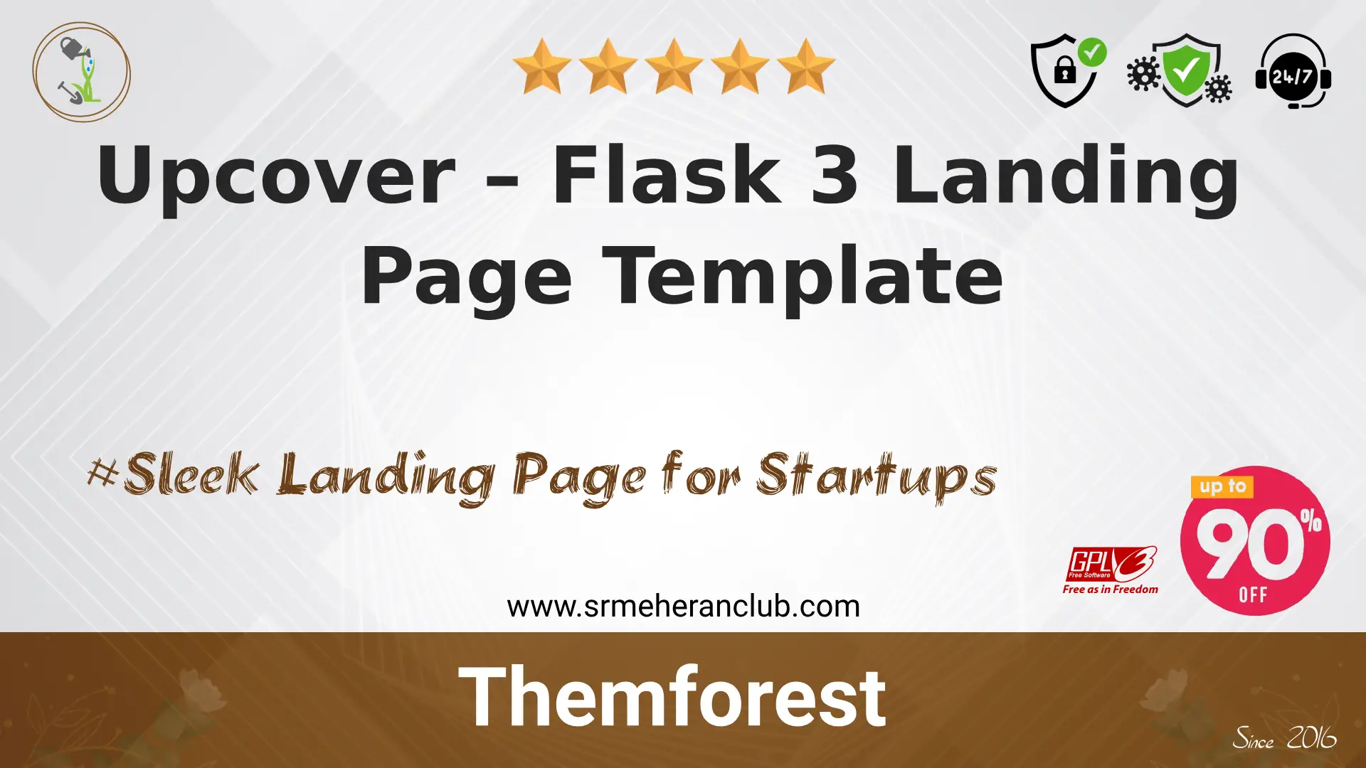 Upcover – Flask 3 Landing Page Template