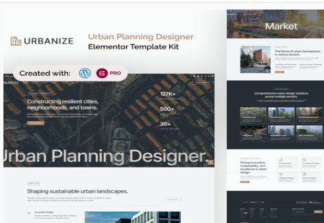 Product Image - Urbanize – Urban Planning Designer Elementor Template Kit