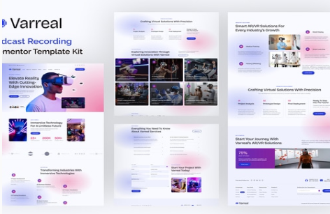 Product Image - Varreal – Virtual & Augmented Reality Engineering Elementor Template Kit