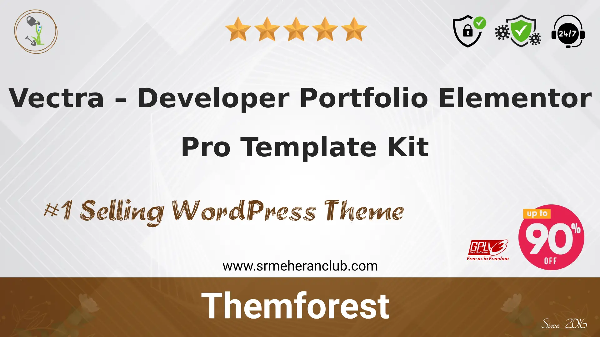 Vectra – Developer Portfolio Elementor Pro Template Kit