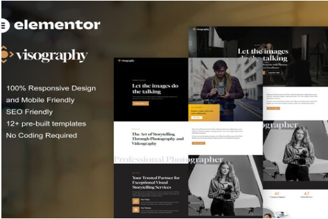 Product Image - Visography – Photography & Portfolio Elementor Template Kit