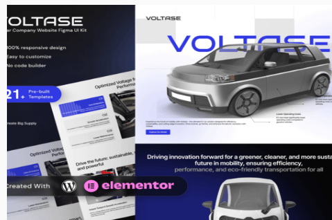 Voltase – EV Car Company Elementor Template Kit
