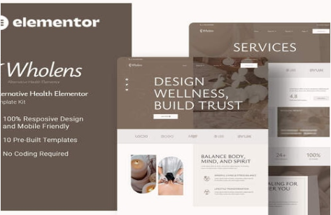 Product Image - Wholens – Alternative Health Elementor Template Kit