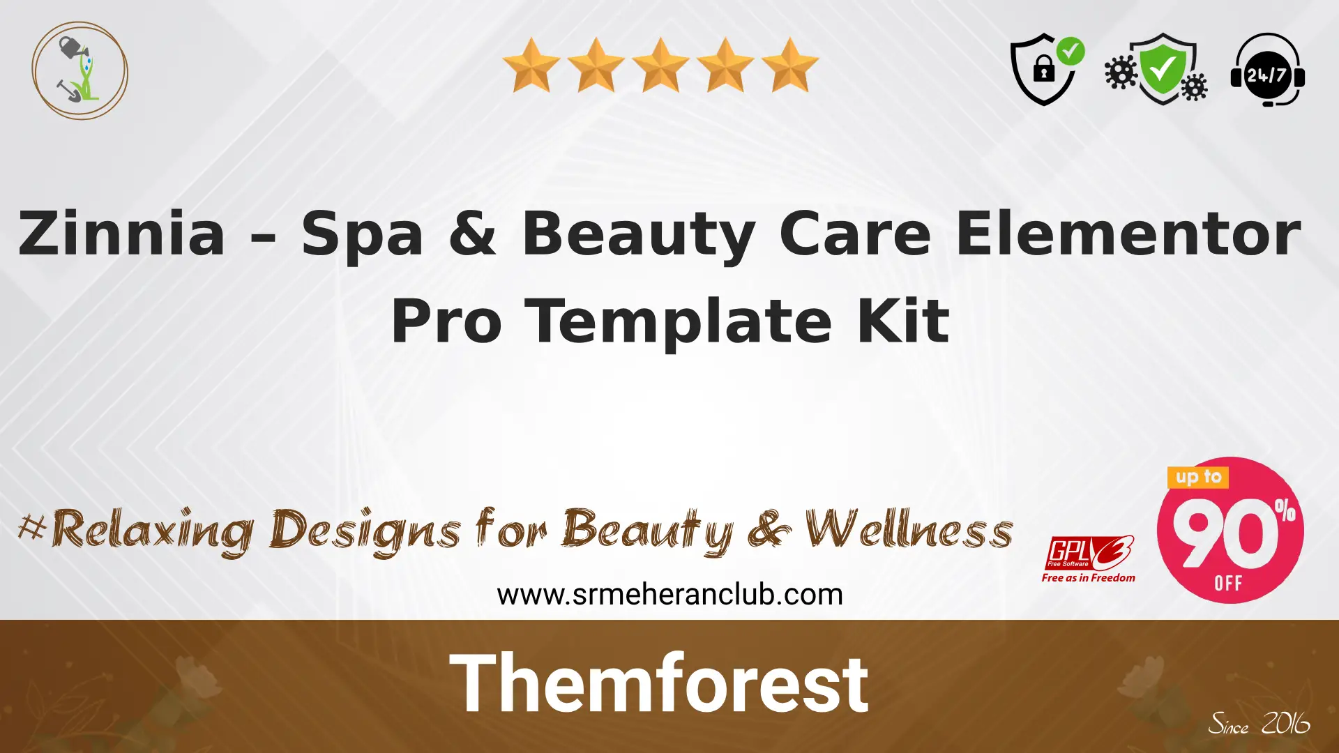 Zinnia – Spa & Beauty Care Elementor Pro Template Kit