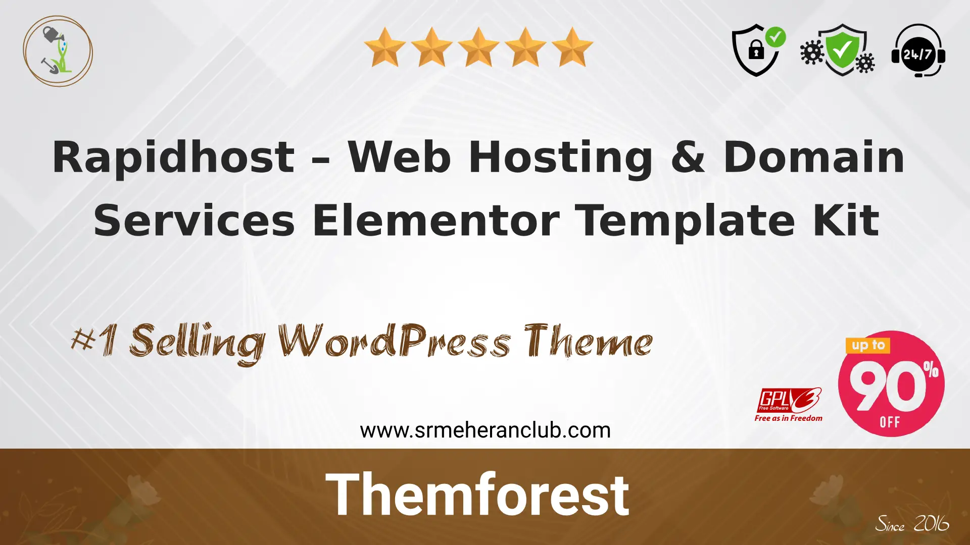 Rapidhost – Web Hosting & Domain Services Elementor Template Kit — Elementor Kit by Themeforest