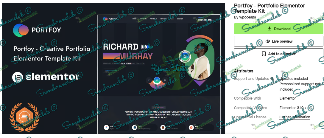 Portfoy - Portfolio Elementor Template Kit