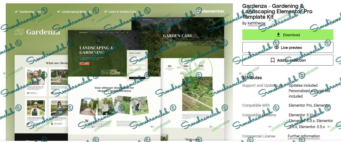 Gardenza - Gardening & Landscaping Elementor Pro Template Kit