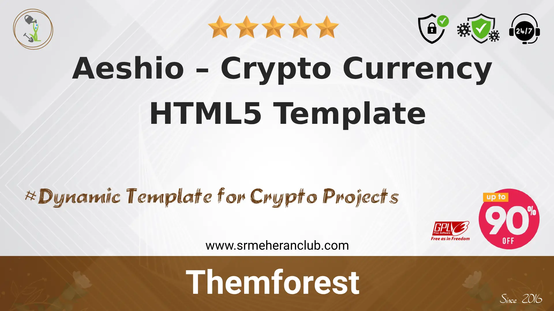 Aeshio – Crypto Currency HTML5 Template — Template by Themeforest