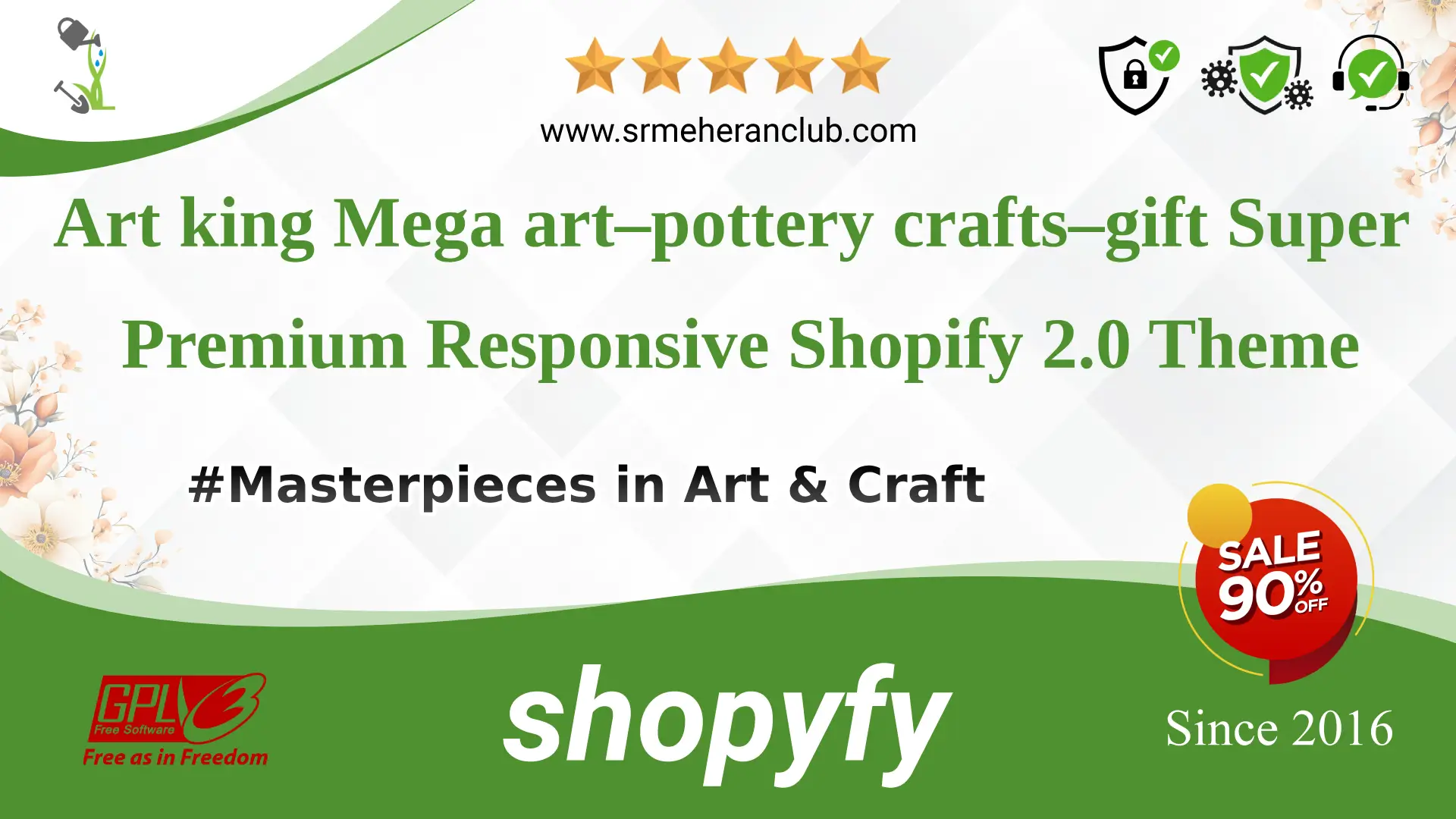 Art king Mega art–pottery crafts–gift Super Premium Responsive Shopify 2.0 Theme — Theme by Templatemonster