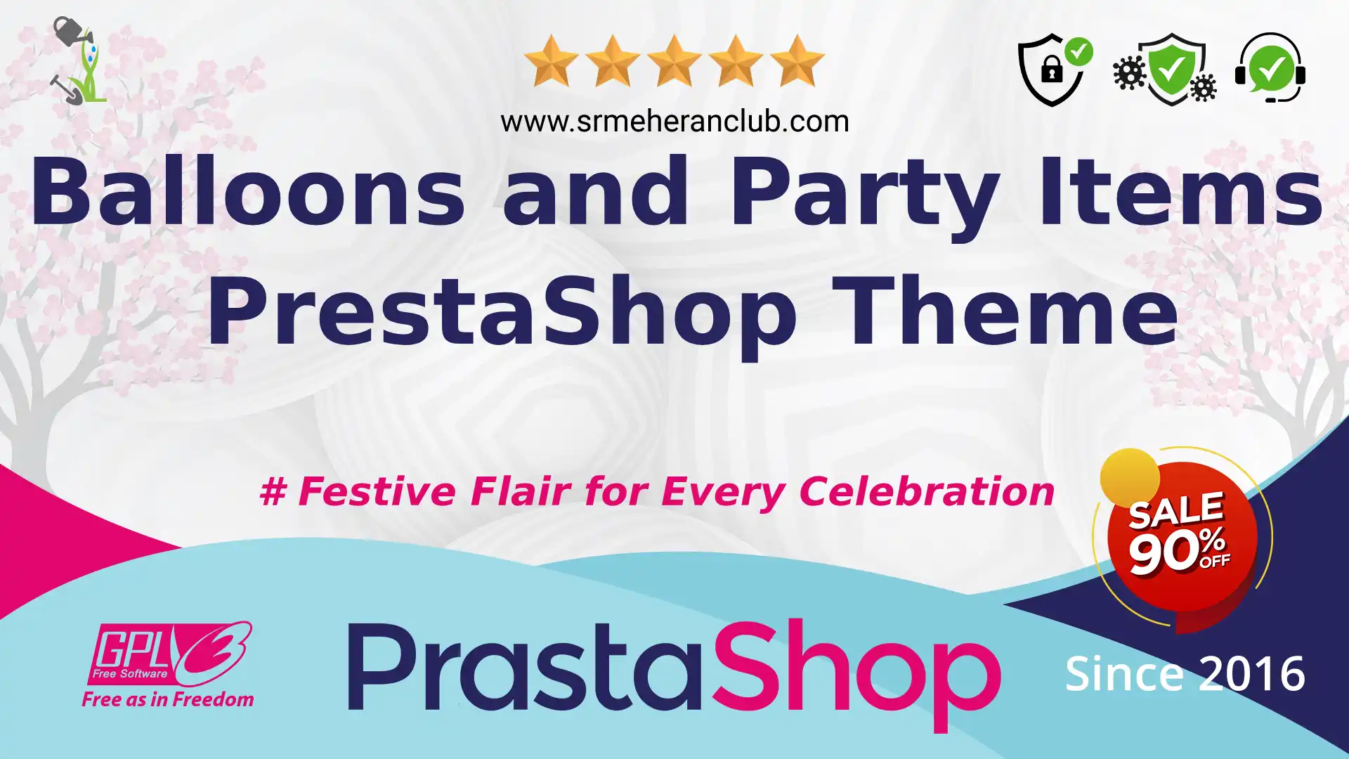 Balloons and Party Items PrestaShop Theme — Theme by Templatemonster