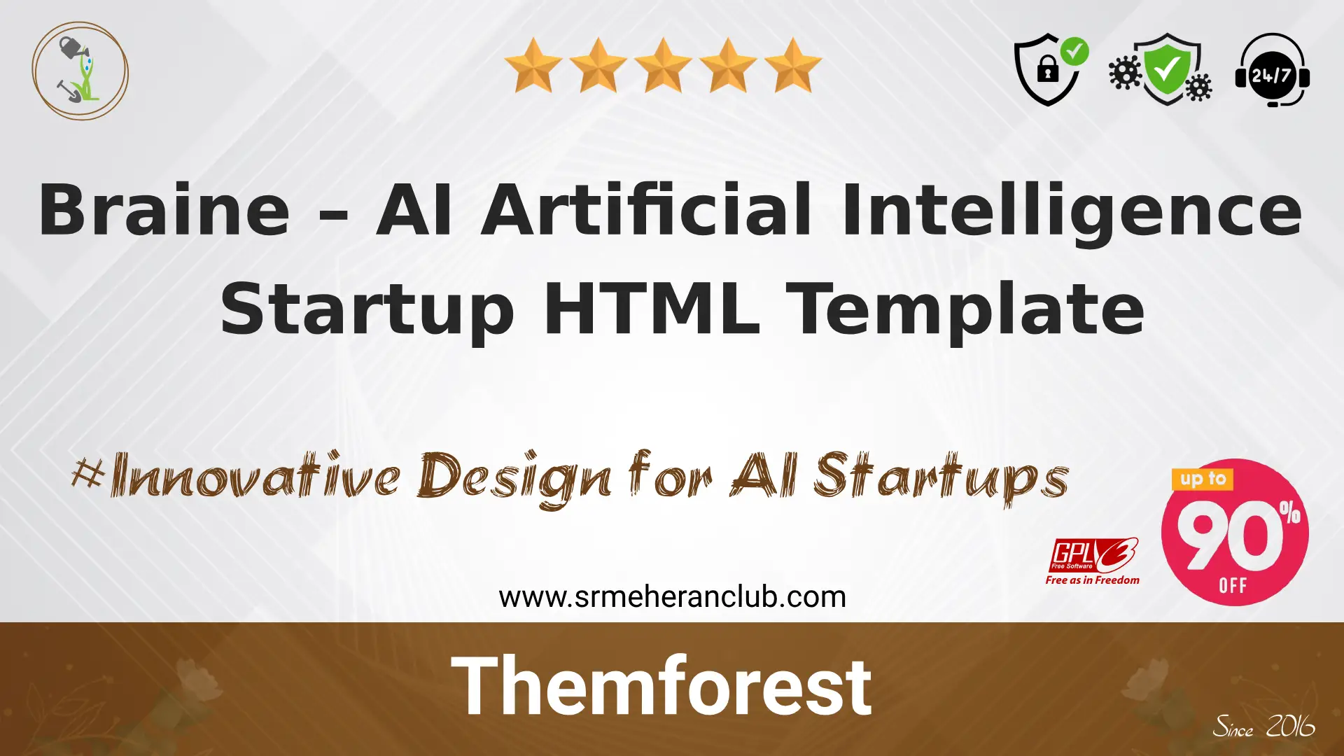 Braine – AI Artificial Intelligence Startup HTML Template — Template by Themeforest