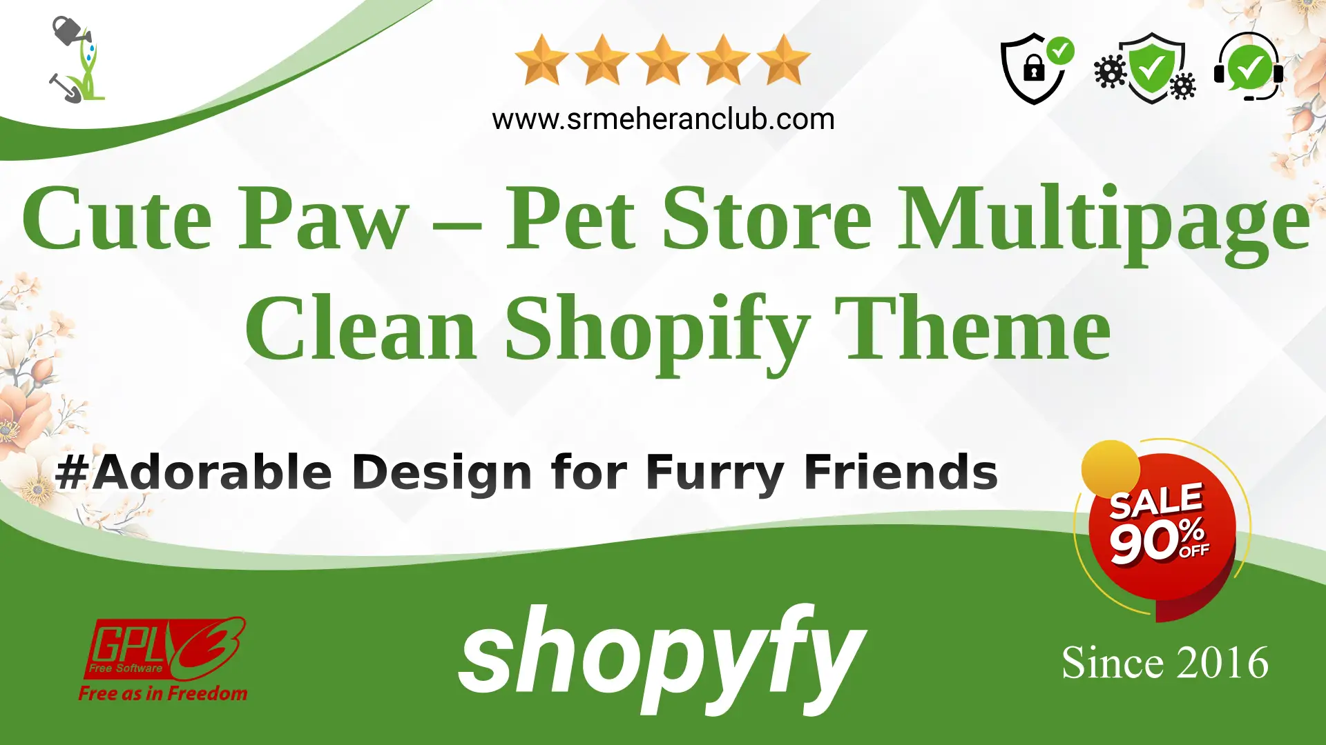 Cute Paw – Pet Store Multipage Clean Shopify Theme — Theme by Templatemonster