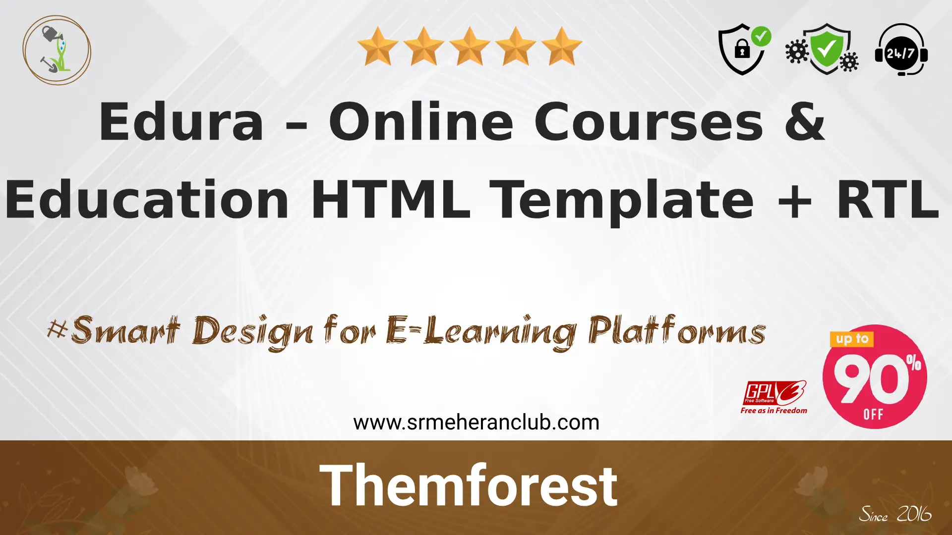Edura – Online Courses & Education HTML Template + RTL — Template by Themeforest