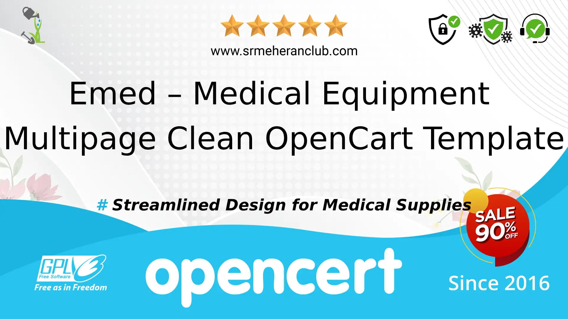 Emed – Medical Equipment Multipage Clean OpenCart Template — Template by Templatemonster