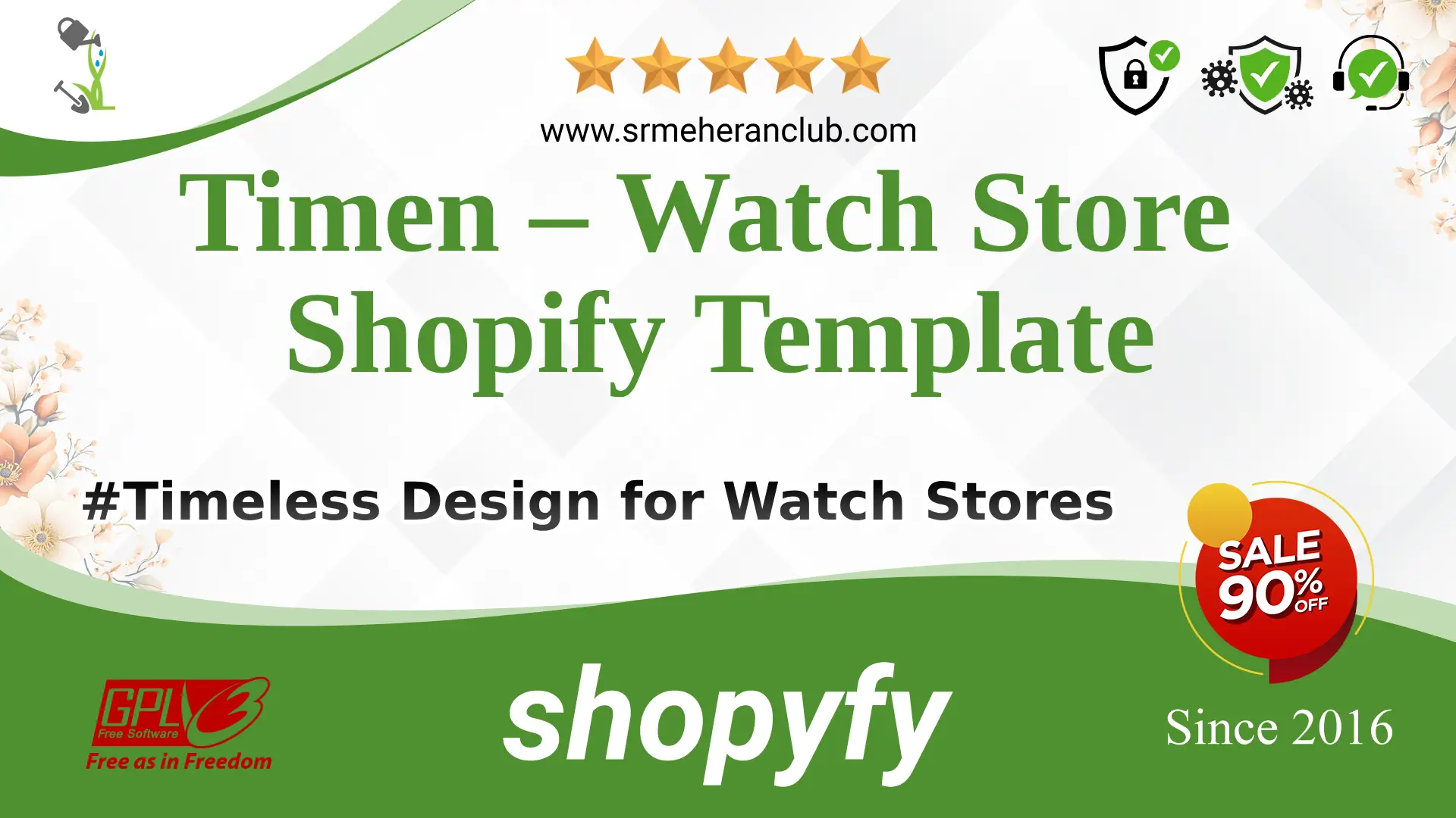 Timen – Watch Store Shopify Template — Theme by Templatemonster