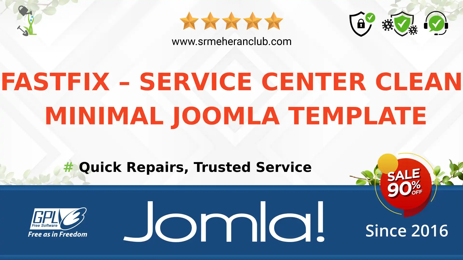 Fastfix – Service Center Clean Minimal Joomla Template — Theme by Templatemonster