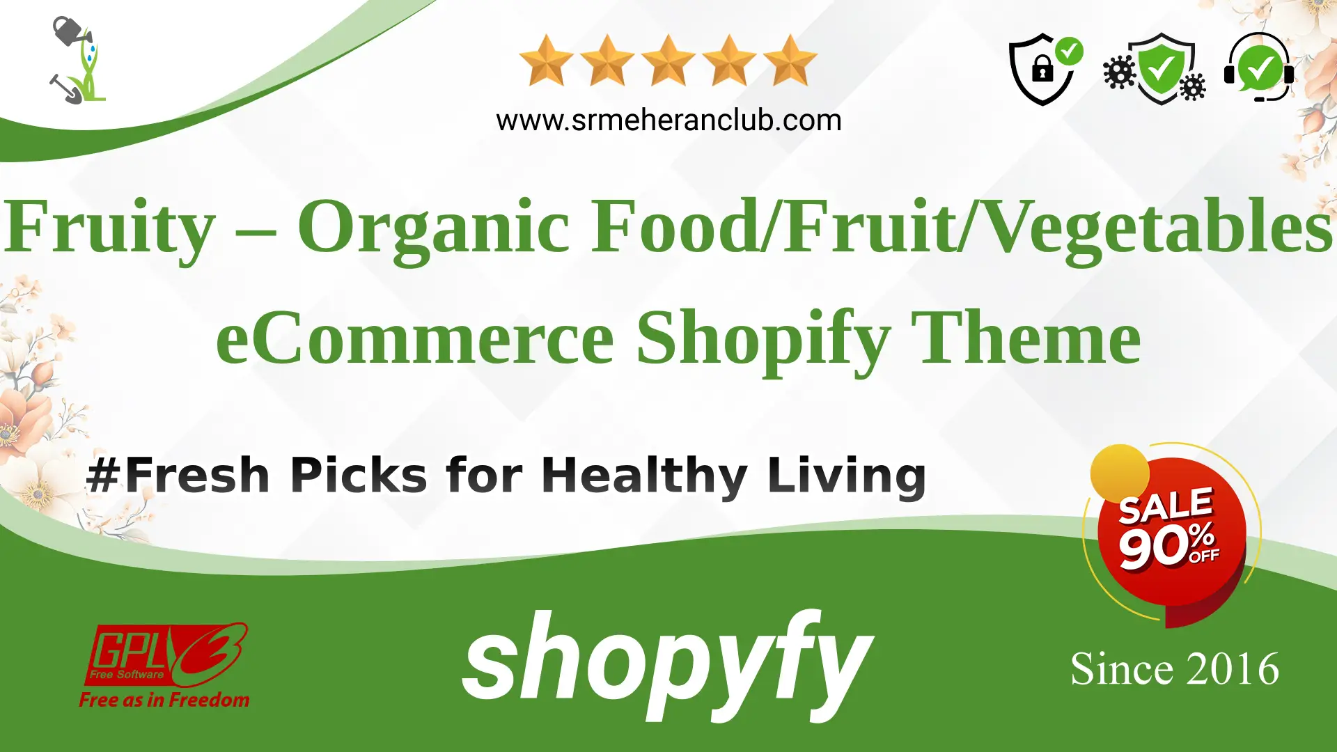 Fruity – Organic Food/Fruit/Vegetables eCommerce Shopify Theme — Theme by Templatemonster