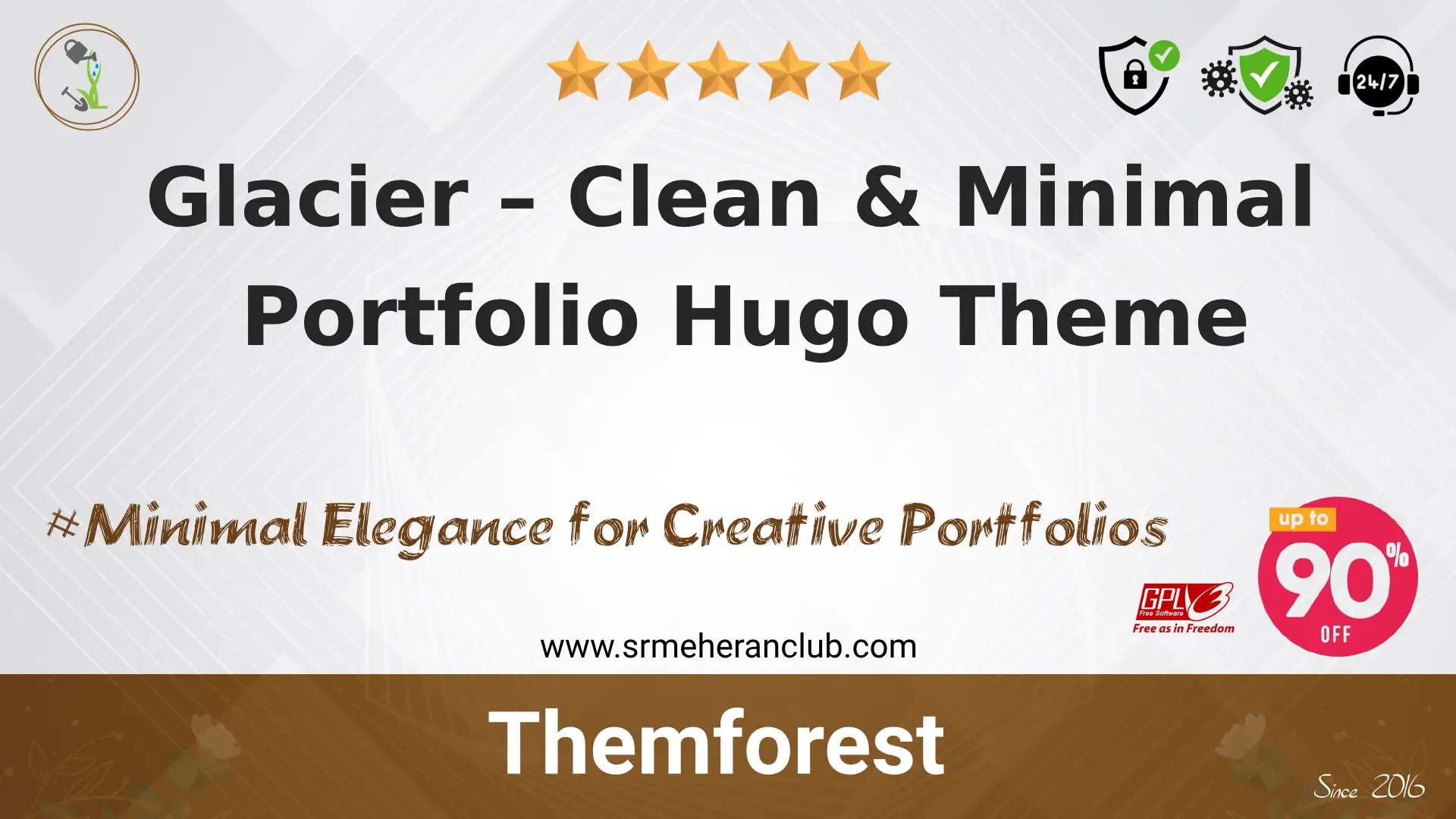 Glacier – Clean & Minimal Portfolio Hugo Theme