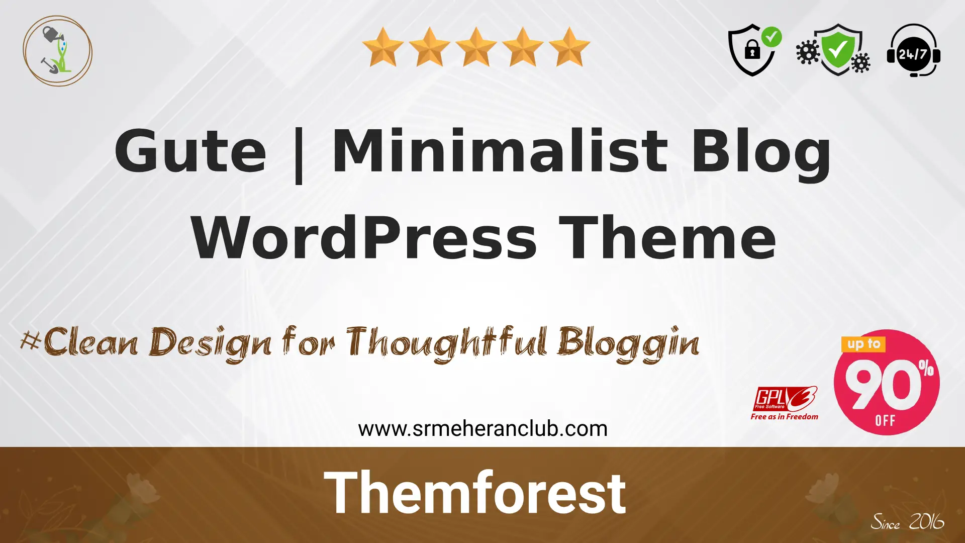 Gute | Minimalist Blog WordPress Theme — Theme by Themeforest