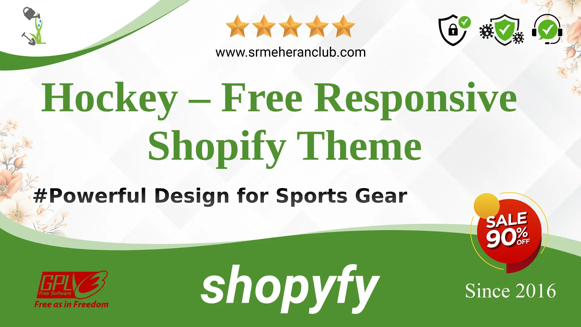Hockey – Free Responsive Shopify Theme — Theme by Templatemonster