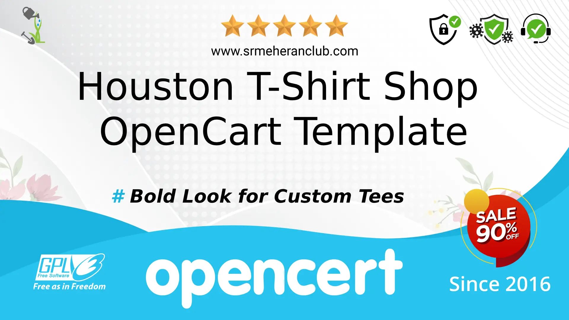 Houston T-Shirt Shop OpenCart Template — Template by Templatemonster