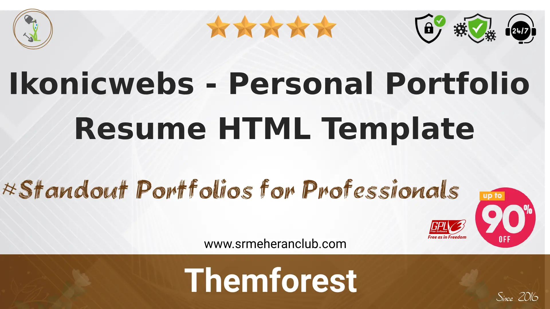 Ikonicwebs – Personal Portfolio Resume HTML Template