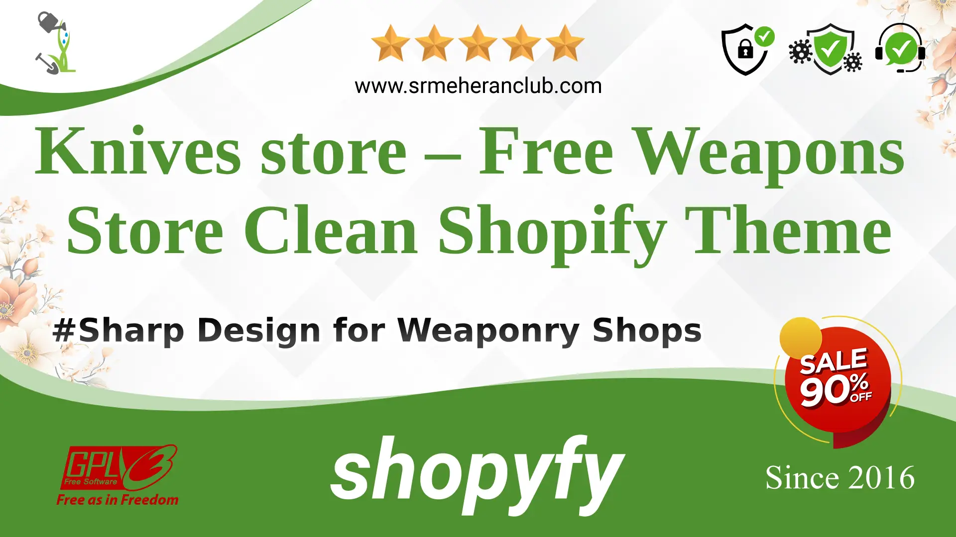 Knives store – Free Weapons Store Clean Shopify Theme — Theme by Templatemonster