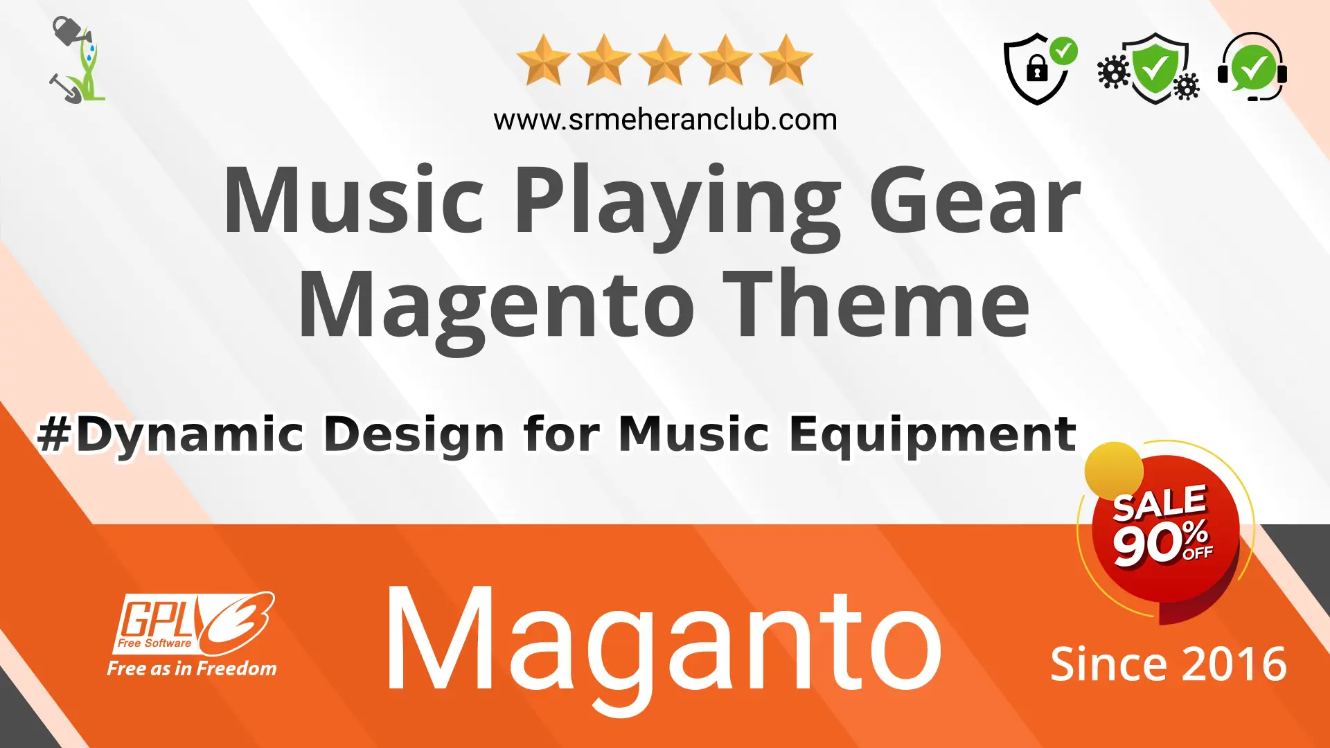 Music Playing Gear Magento Theme — Theme by Templatemonster